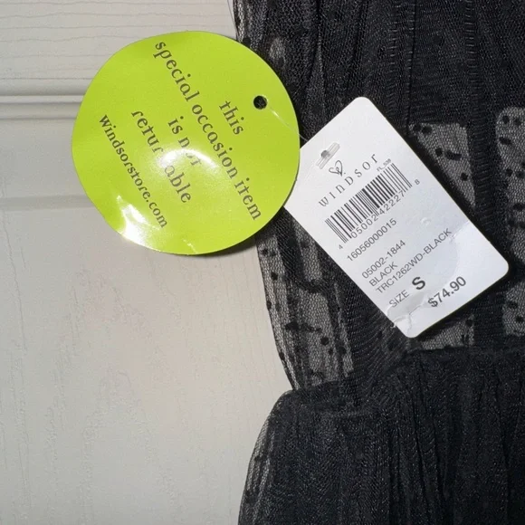 NWT. Windsor Tia Swiss Dot Corset A-Line Formal Dress. Size small. - Picture 3 of 5